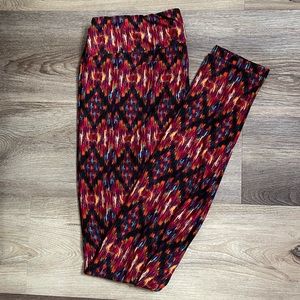 Multi colored tribal like tall and curvy (TC) lularoe leggings